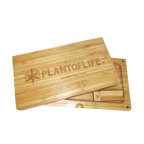 Rolling Bamboo Box Logo Horizontal Plantoflife - Χονδρική